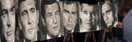 007 James Bond actors portrait painting by Peter Engels
