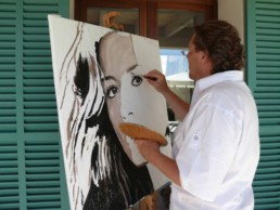 Catherine Zeta-Jones portrait painting by Peter Engels