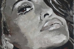 Eva Mendes portrait painting by Peter Engels