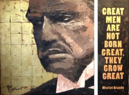 Marlon Brando portrait painting by Peter Engels