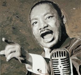 Martin Luther King portrait painting by Peter Engels