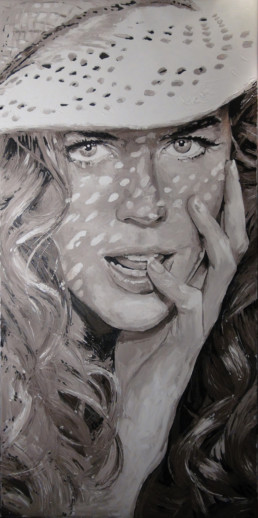 Nicole Kidman portrait painting by Peter Engels