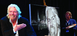At the end Sir Richard Branson congratulated Peter Engels with the striking masterpiece and thanked him for donating the proceeds to Branson’s charity organisation Virgin Unite.