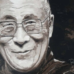 Dalai Lama portrait painting by Peter Engels