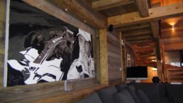 Peter Engels made the Lewis Hamilton portrait painting in Megève, French Alps