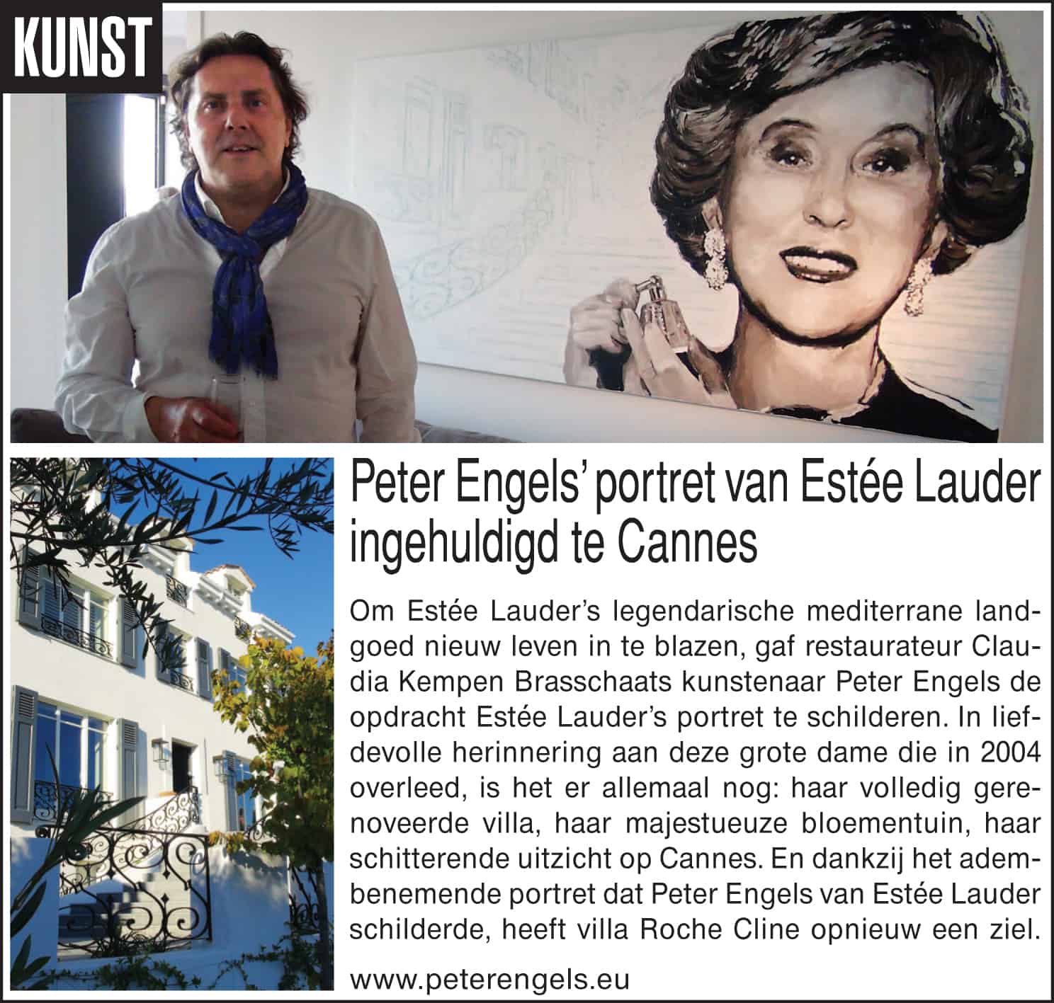 Estee Lauder portrait painting by artist Peter Engels