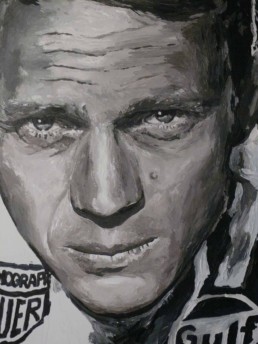 Steve McQueen-LeMans-Portrait painting by Peter Engels