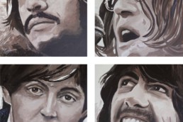 The Beatles portrait painting by Peter Engels