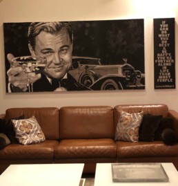 Leonardo DiCaprio portrait painting by Peter Engels