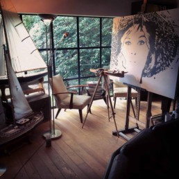 Brigitte Bardot portrait painting by Peter Engels