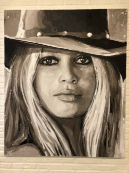 Portretschilderij Brigitte Bardot door kunstchilder Peter Engels