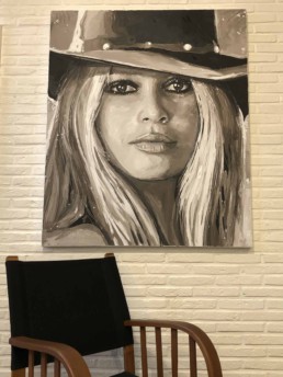 Portretschilderij Brigitte Bardot door kunstchilder Peter Engels