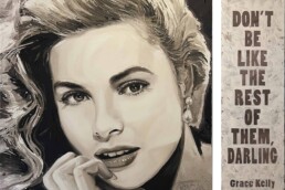 Grace Kelly with quote-Art by Peter Engels