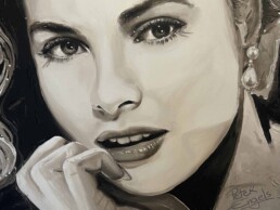 Detail of the Grace Kelly painting-Art by Peter Engels