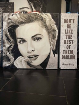 Grace Kelly with quote-art by Peter Engels