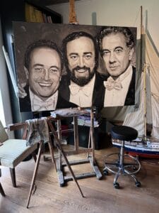 3 Tenors-Pavarotti Carreras Domingo-Art by Peter Engels