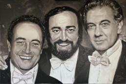 3 Tenors-Pavarotti Carreras Domingo-Art by Peter Engels