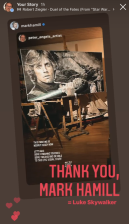 Mark Hamill-Luke Skywalker-Star Wars-art by Peter Engels