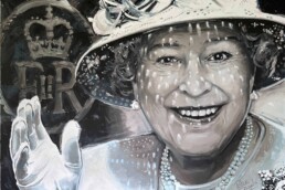 Queen Elisabeth II portrait painting-Art by Peter Engels