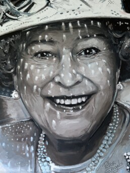 The Queen portrait painting-Art by Peter Engels