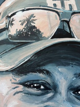 Tiger Woods portrait painting by Peter Engels