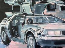 Delorean-Back To The Future-Art by Peter Engels