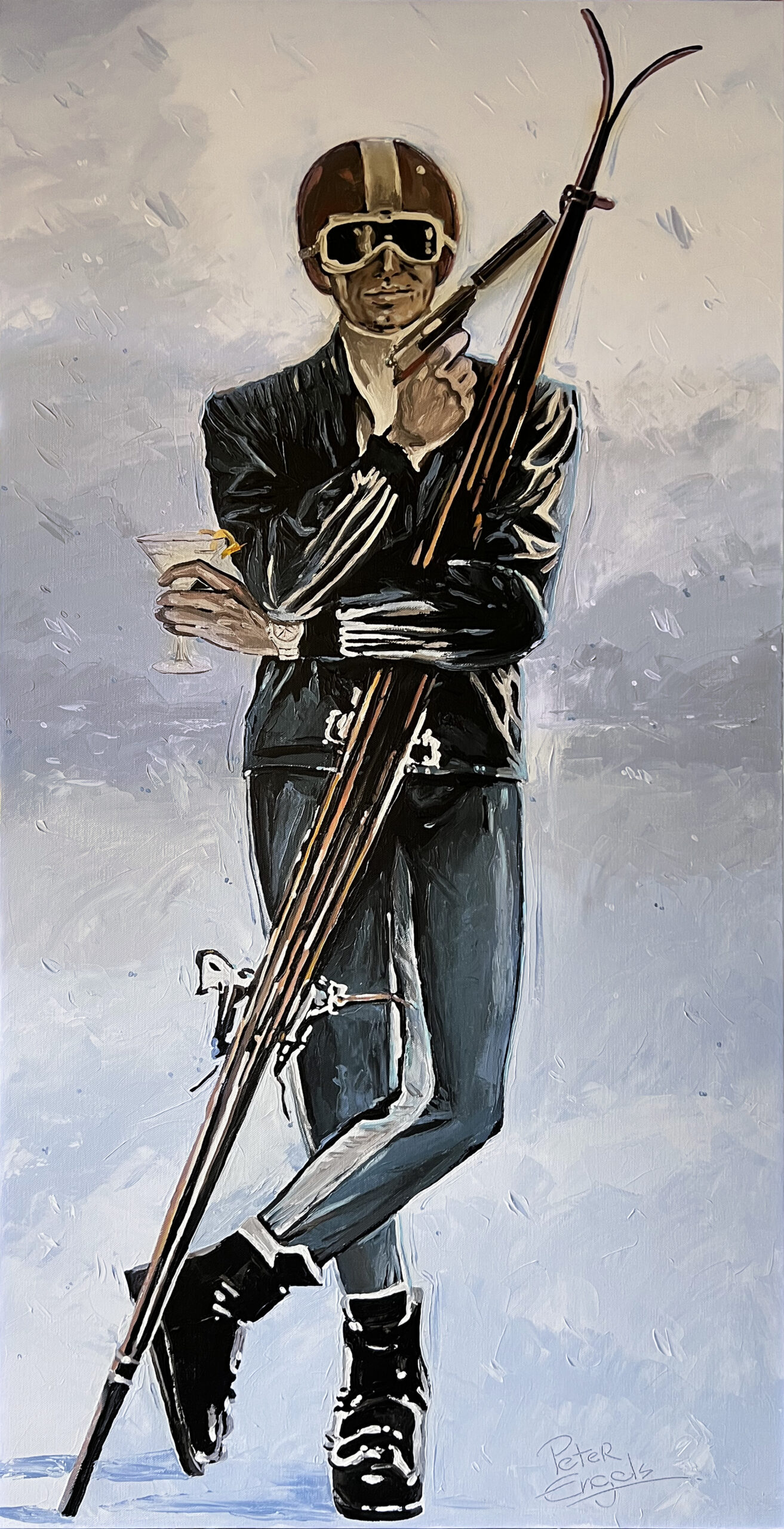 Estee Lauder portrait painting by artist Peter Engels