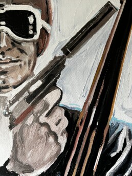 James Bond ski outfit-Art by Peter Engels