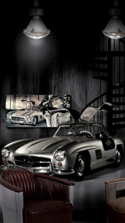Mercedes 300sl garage-Peter Engels art