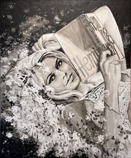 Brigitte Bardot Reading-Art by Peter Engels