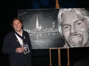 Richard Branson painted by Peter Engels