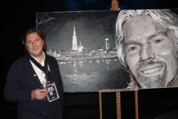 Richard Branson painted by Peter Engels