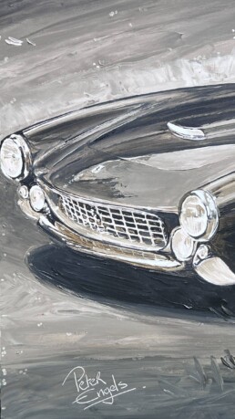 Steve McQueen-Ferrari Lusso-Art by Peter Engels