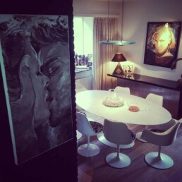 Interior design with paintings by Peter Engels