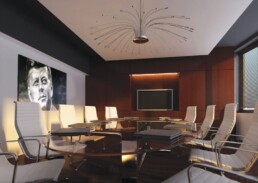 JFK painting in office interior by Peter Engels